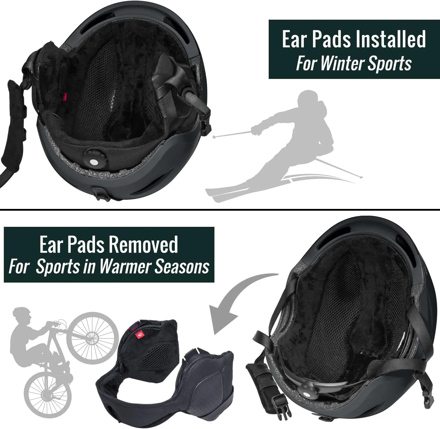 Ski Helmet - Audio Compatible and Lightweight, ASTM Standard for Men, Women and Youth