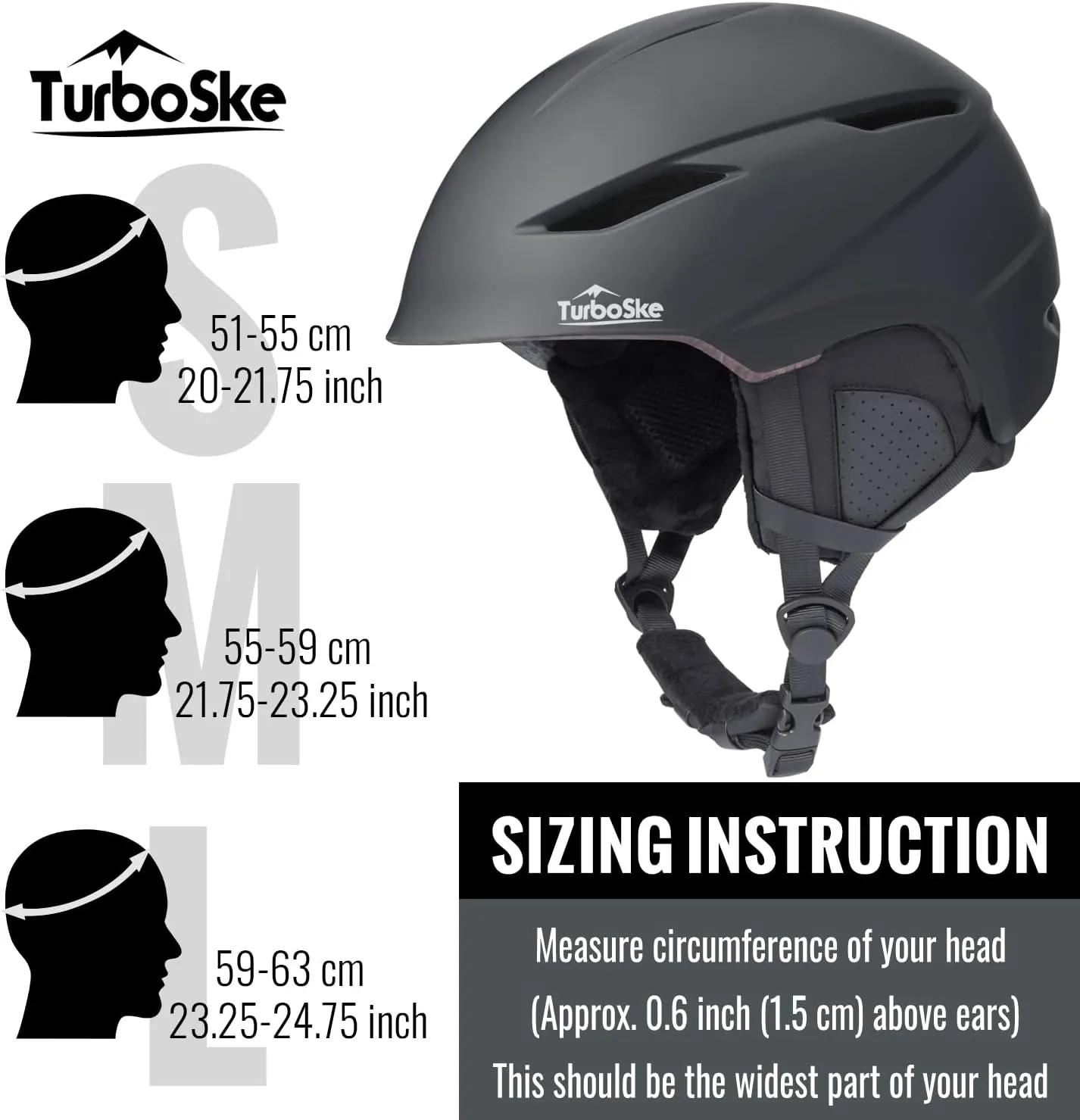 Ski Helmet - Audio Compatible and Lightweight, ASTM Standard for Men, Women and Youth