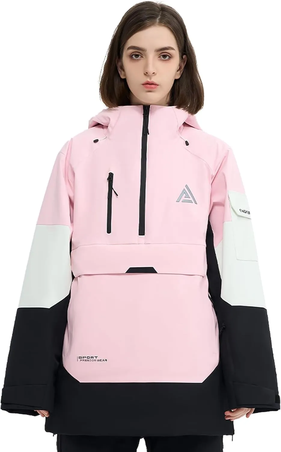 Ski Jacket Snowboard Anorak Coat Pullover Baggy Snow Hooded Insulated Hoodie Waterproof Warm for Women Men