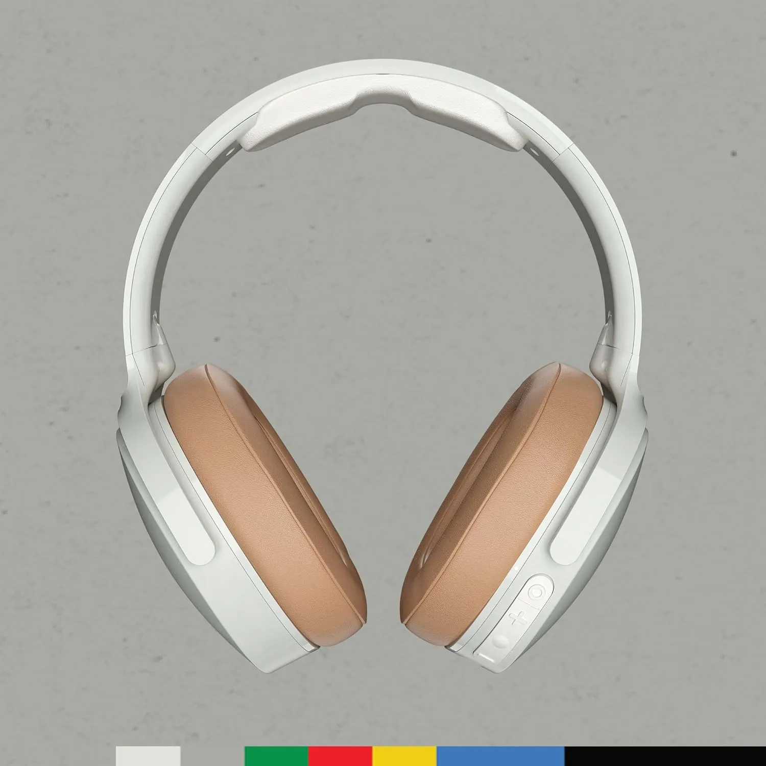Skullcandy Hesh ANC Wireless Over-Ear Bluetooth Headphones with Charging Cable, Active Noise Cancelling, Up to 22 Hrs Battery, Foldable Lightweight Design, Microphone for iPhone Android - Mod White
