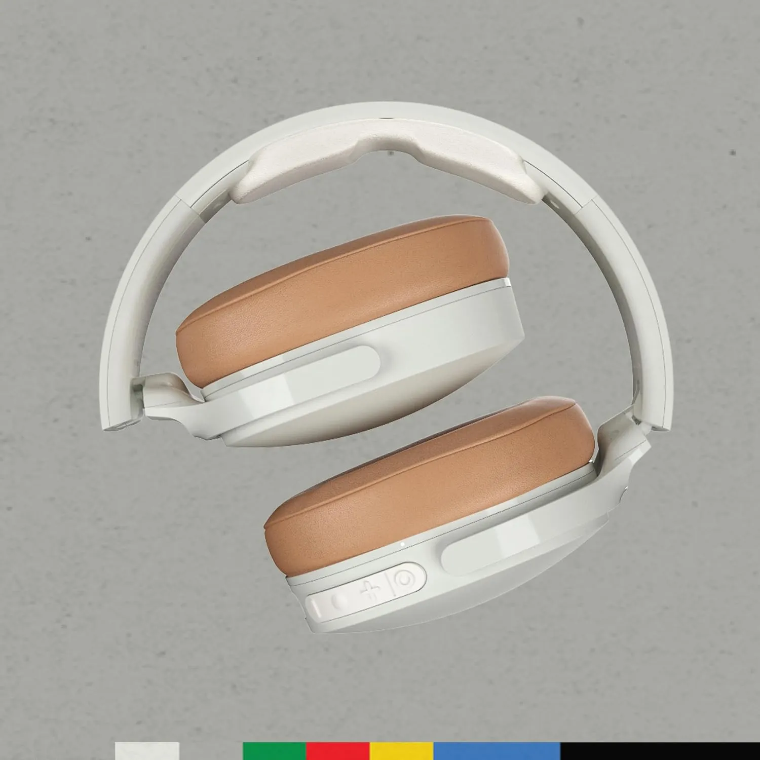 Skullcandy Hesh ANC Wireless Over-Ear Bluetooth Headphones with Charging Cable, Active Noise Cancelling, Up to 22 Hrs Battery, Foldable Lightweight Design, Microphone for iPhone Android - Mod White