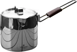 Small Cooking Pot - 572ml Portable Backpacking Skillet, Stainless Steel Camping Pot | Lightweight Stackable Pot, Non-Stick Detachable Outdoor Accessories, Self-Driving Camping Cooker for Hiking