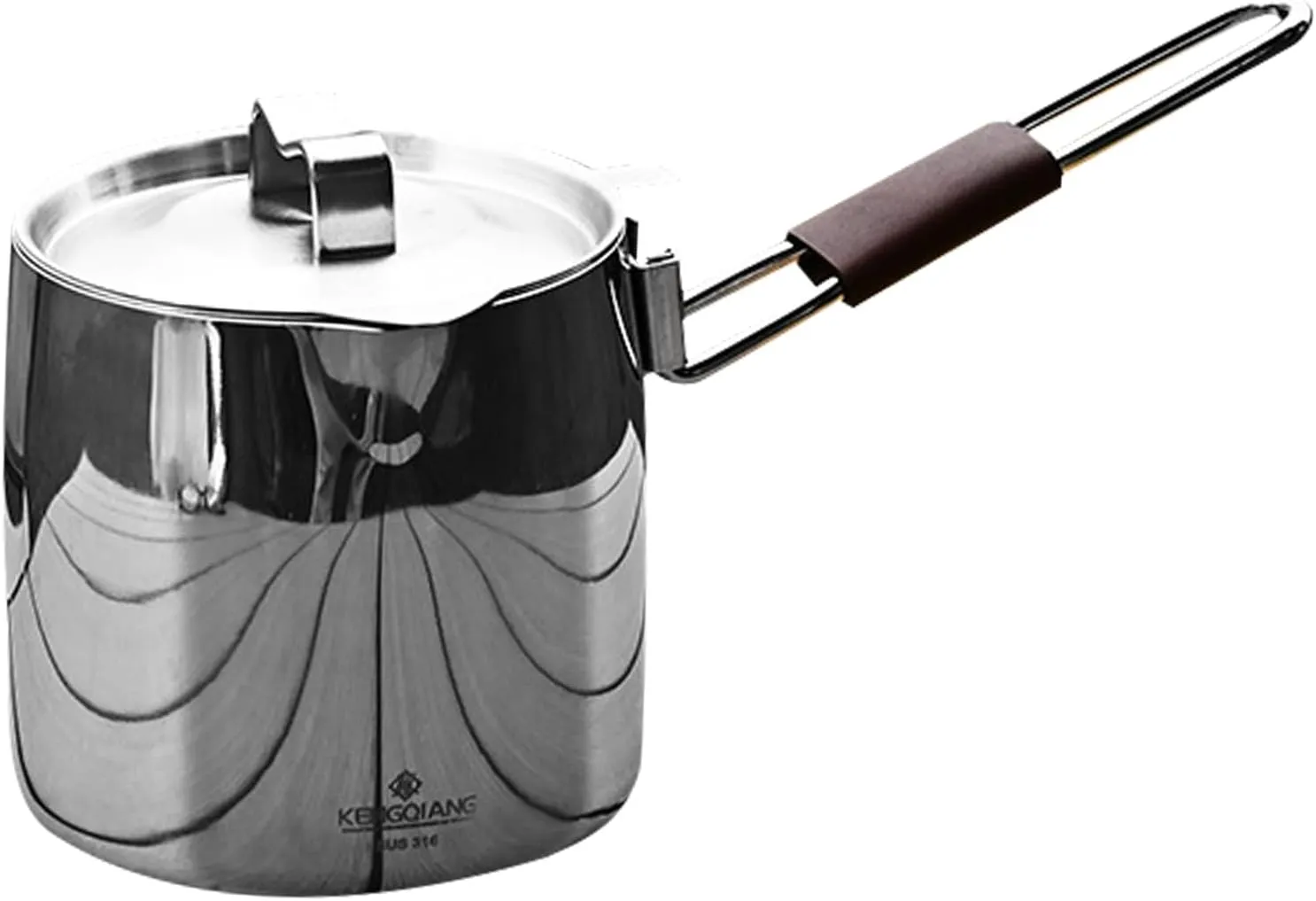 Small Cooking Pot - 572ml Portable Backpacking Skillet, Stainless Steel Camping Pot | Lightweight Stackable Pot, Non-Stick Detachable Outdoor Accessories, Self-Driving Camping Cooker for Hiking