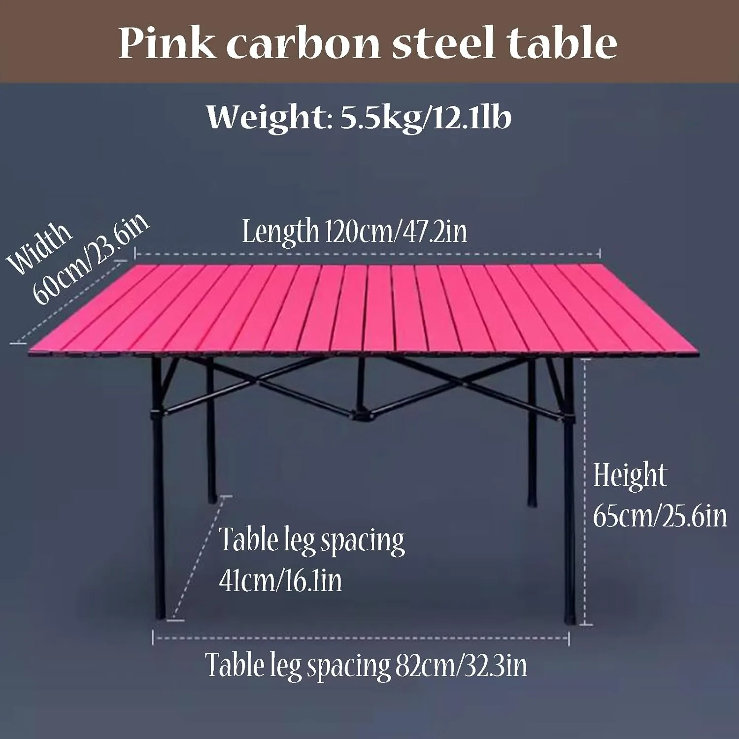 SOBOUR Portable Camping Table Roll Up Noodle Picnic Table Ultralight Camping Table Compact Folding Structure for Outdoor & Indoor