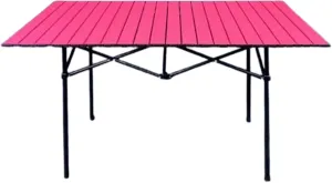 SOBOUR Portable Camping Table Roll Up Noodle Picnic Table Ultralight Camping Table Compact Folding Structure for Outdoor & Indoor