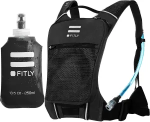 Soft Flask - 8.5 oz (250 ml) And Sub90 Running Hydration Vest Bundle | Shrink As You Drink Pocket Soft Water Bottle for Hydration Pack/Running Vest - Lightweight Running Pack For Men & Women