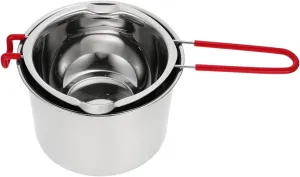 Sosoport 1set Stainless Steel Double Boiler Melting Pot Cooking Tool for Melting Cheese Butter and Compact Design Handle Capacity for Baking and Cooking