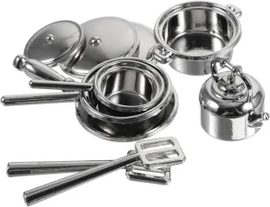 Sosoport 5sets Mini Kitchenware Dollhouse Kitchen Utensils Miniature Cooking Accessories for Home Decor Lightweight and Safe Kitchen Models for Collectors and Enthusiasts 10pcs*5