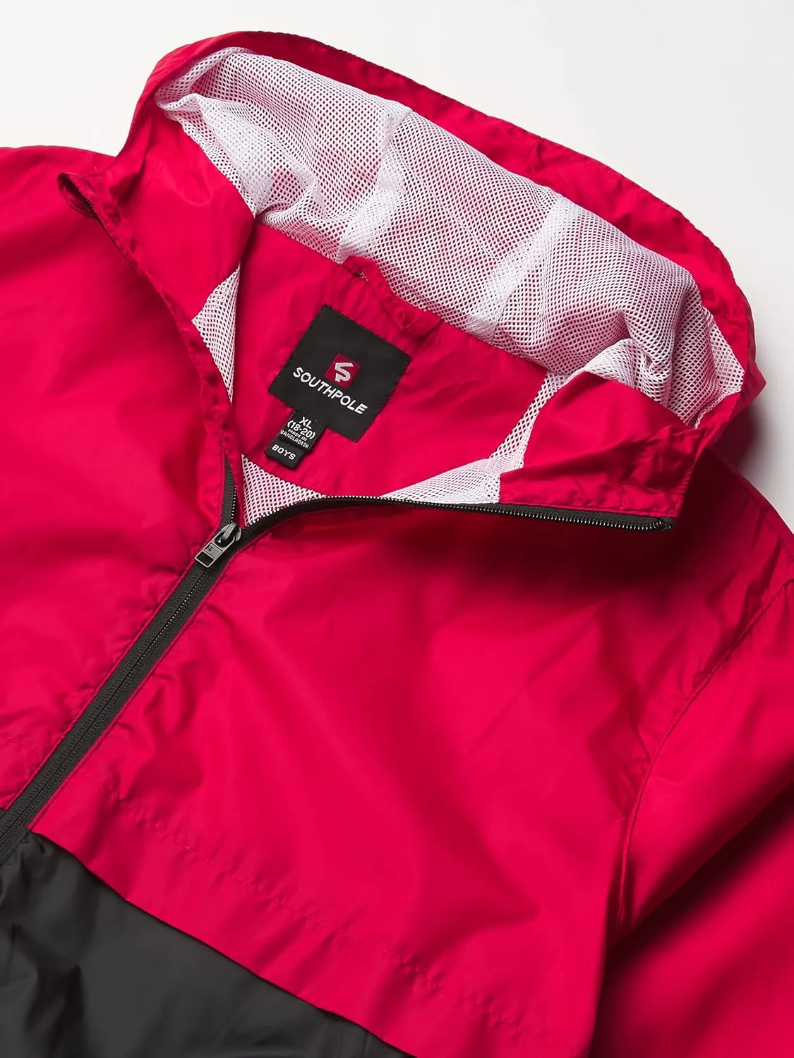 Southpole Boys' Water-Resistant Hooded Windbreaker Jacket, Age 8-18