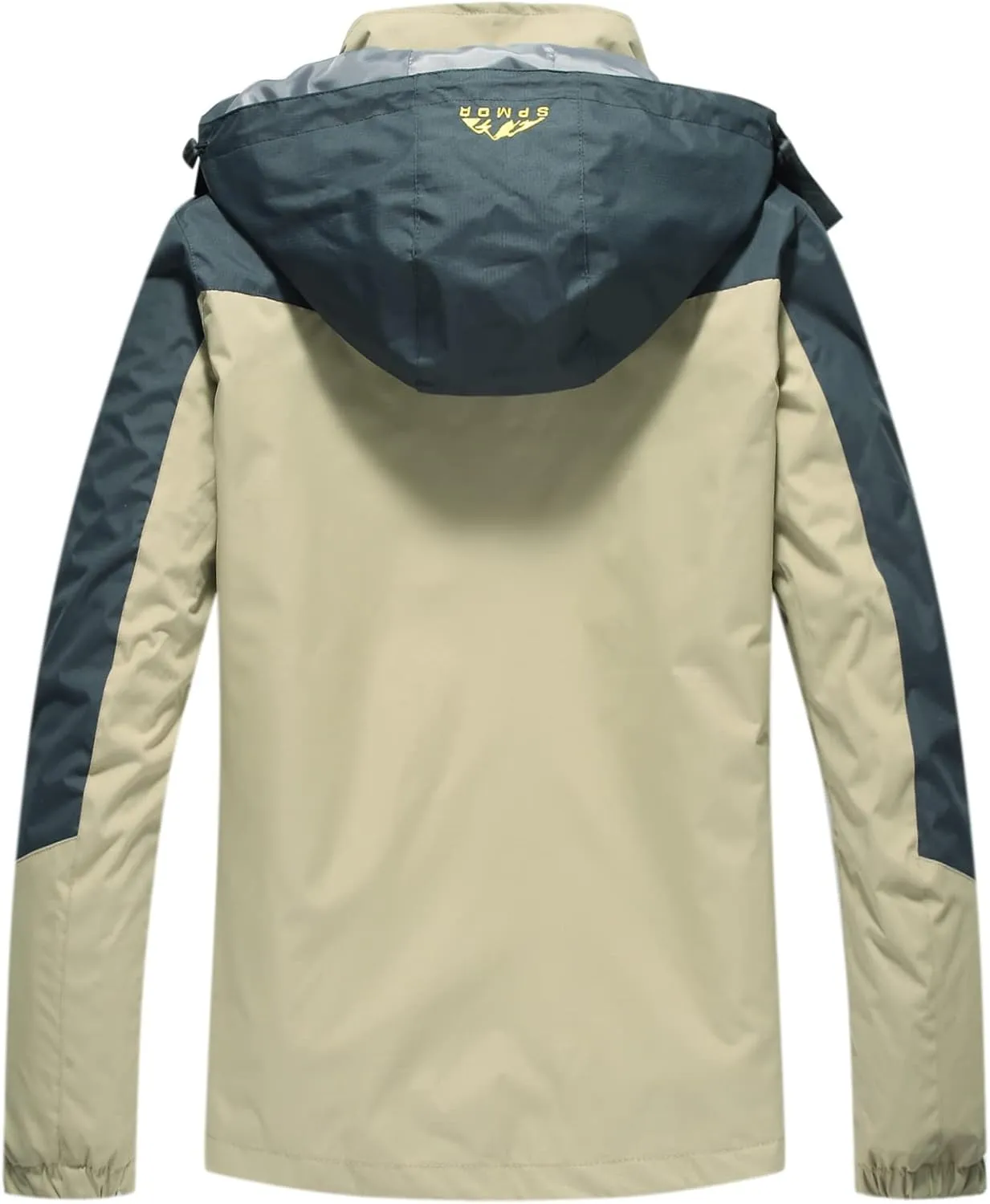 Spmor Women's Waterproof Rain Jacket Windproof Hooded Windbreaker Lightweight Raincoat