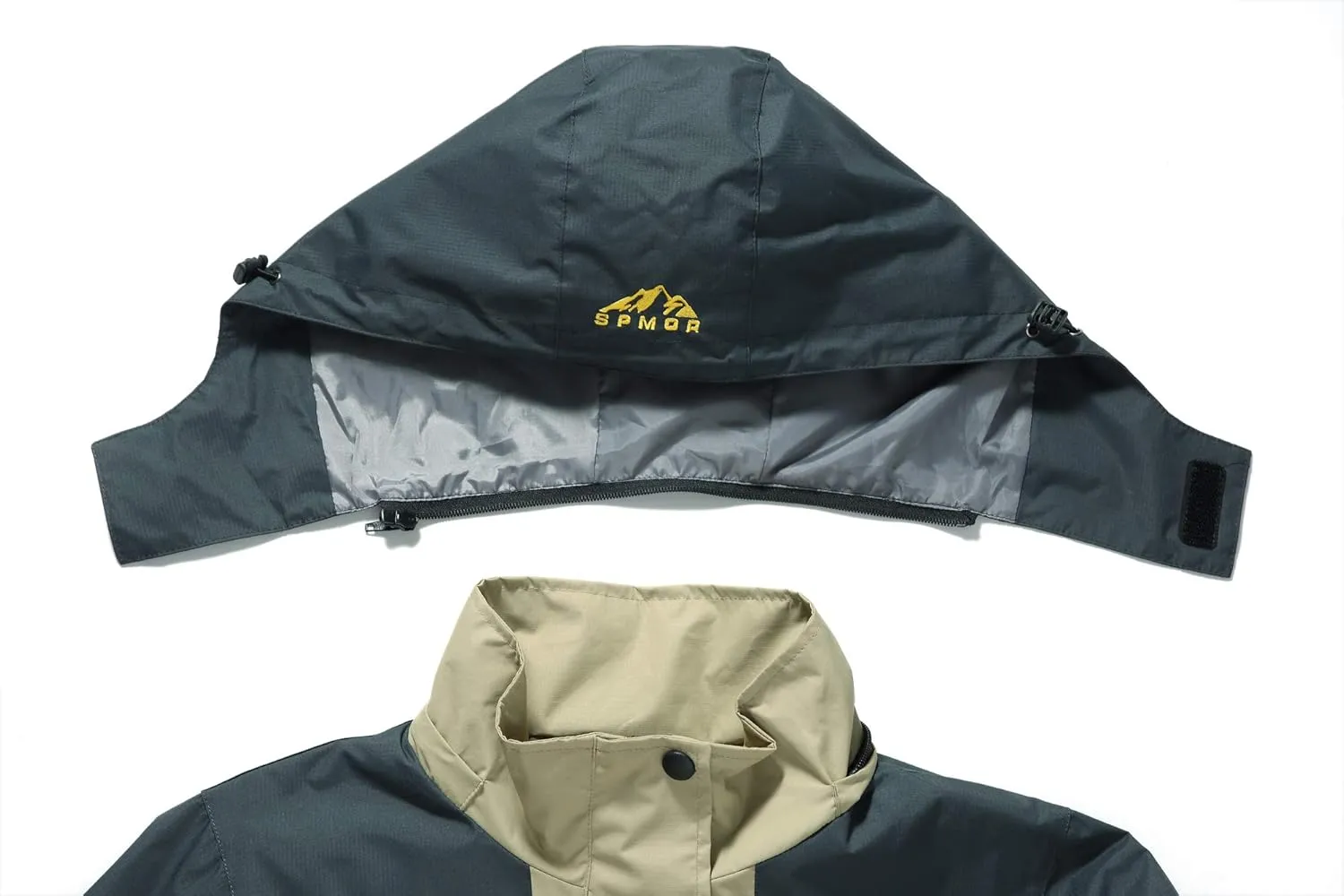 Spmor Women's Waterproof Rain Jacket Windproof Hooded Windbreaker Lightweight Raincoat
