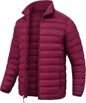 SPOSULEI Men Puffer Down Jacket Packable Lightweight Winter Jackets Coats Outdoor Waterproof Insulated Jackets