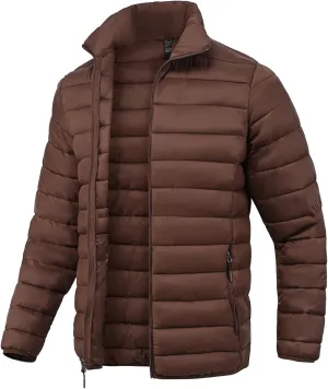 SPOSULEI Men Puffer Down Jacket Packable Lightweight Winter Jackets Coats Outdoor Waterproof Insulated Jackets