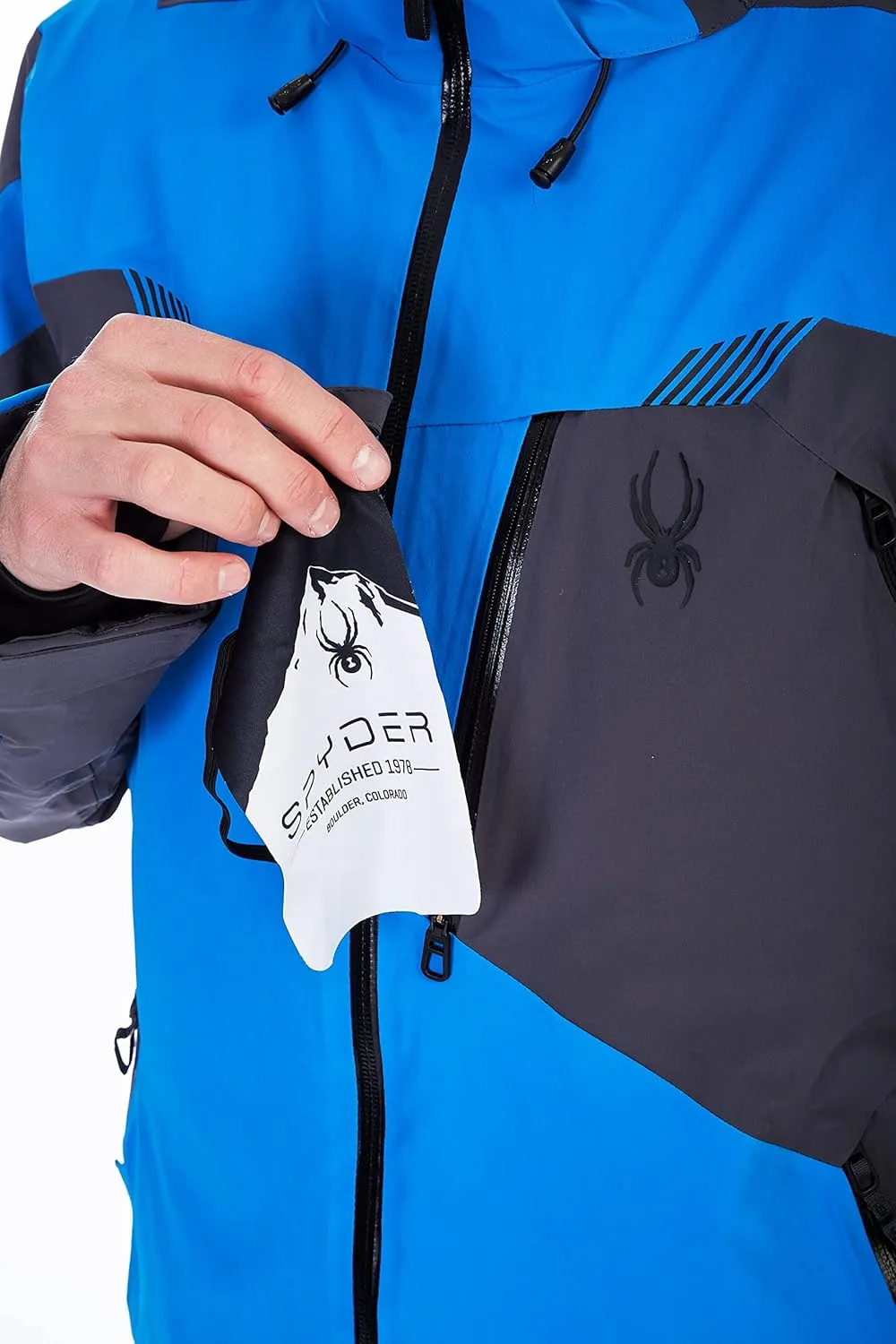 Spyder Men's Leader Insulated Hooded Ski Snow Jacket