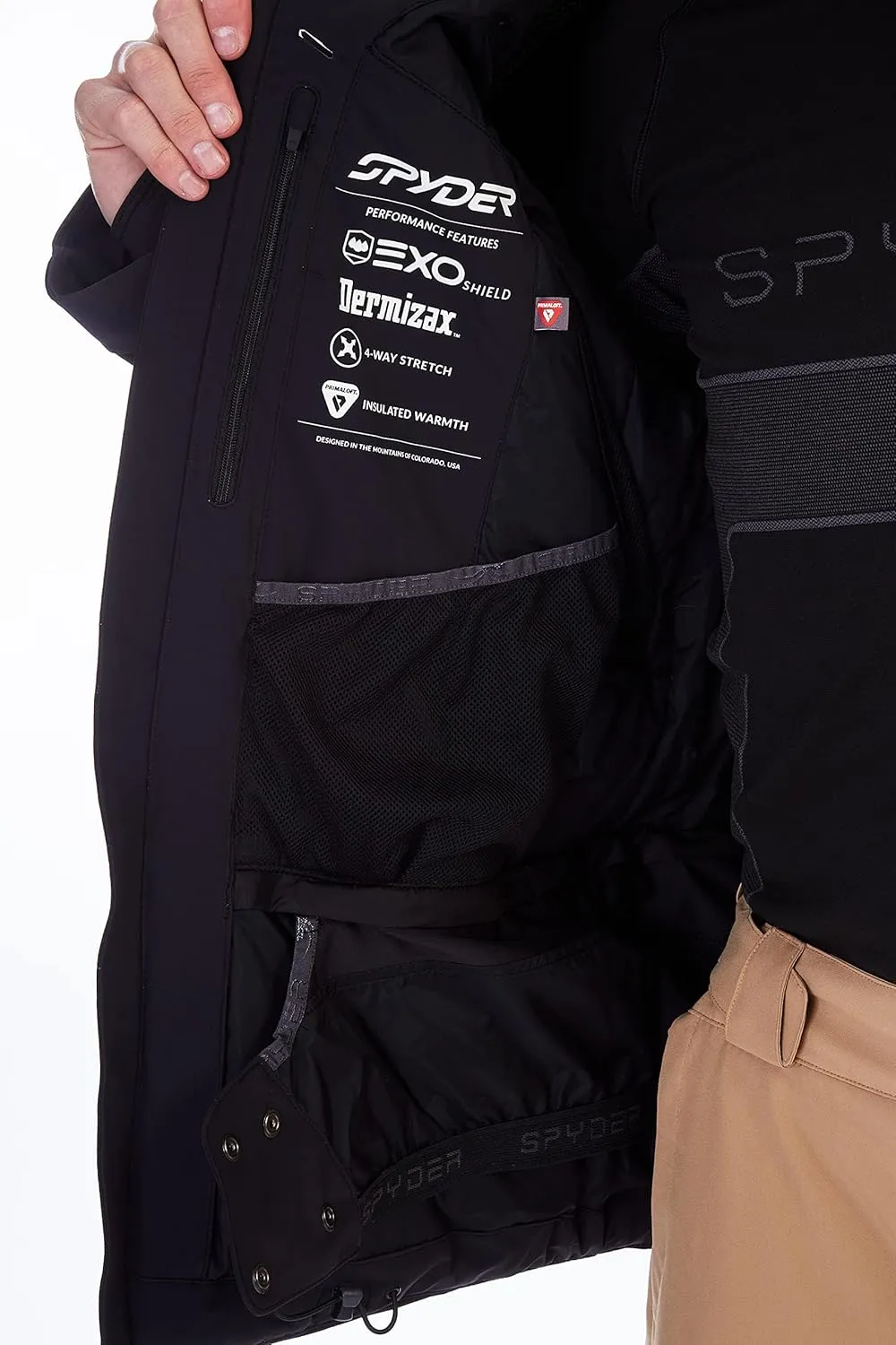 Spyder Men's Leader Insulated Hooded Ski Snow Jacket