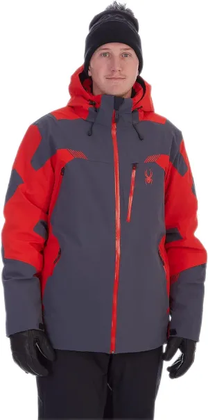Spyder Men's Leader Insulated Hooded Ski Snow Jacket