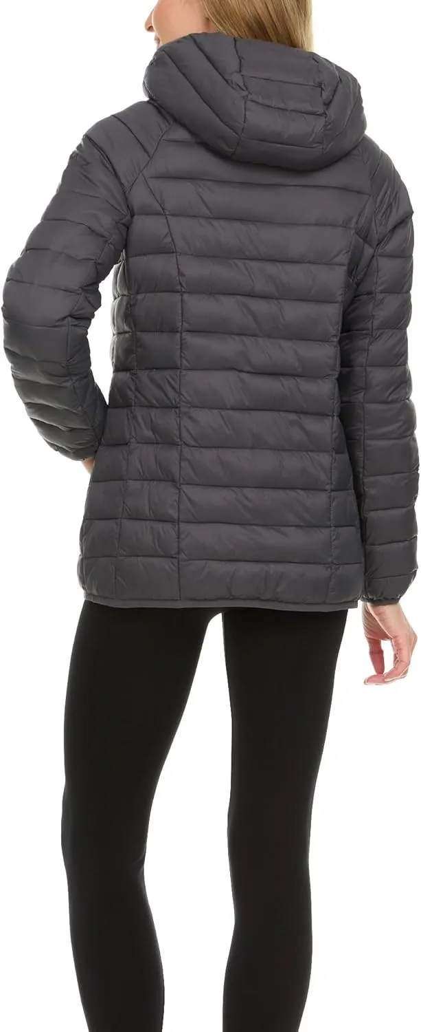 Spyder Packable Puffer Jacket Womens with Hood, Lightweight Full Zip Winter Quilted Womens Puffer Coat