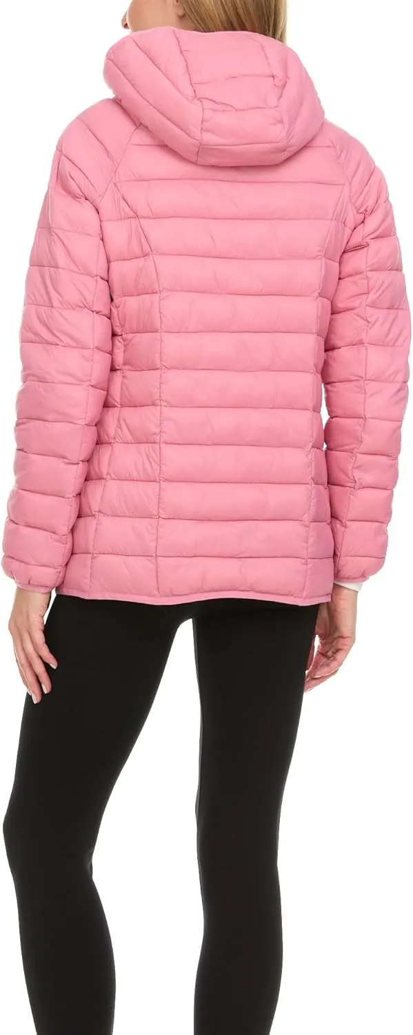 Spyder Packable Puffer Jacket Womens with Hood, Lightweight Full Zip Winter Quilted Womens Puffer Coat