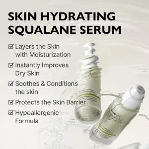 Squalane 53 Deep Moisture Serum– Hydrating Serum with Plant-Based Squalane, Pine Exosomes for Long-Lasting Moisture, Skin Barrier & Radiance