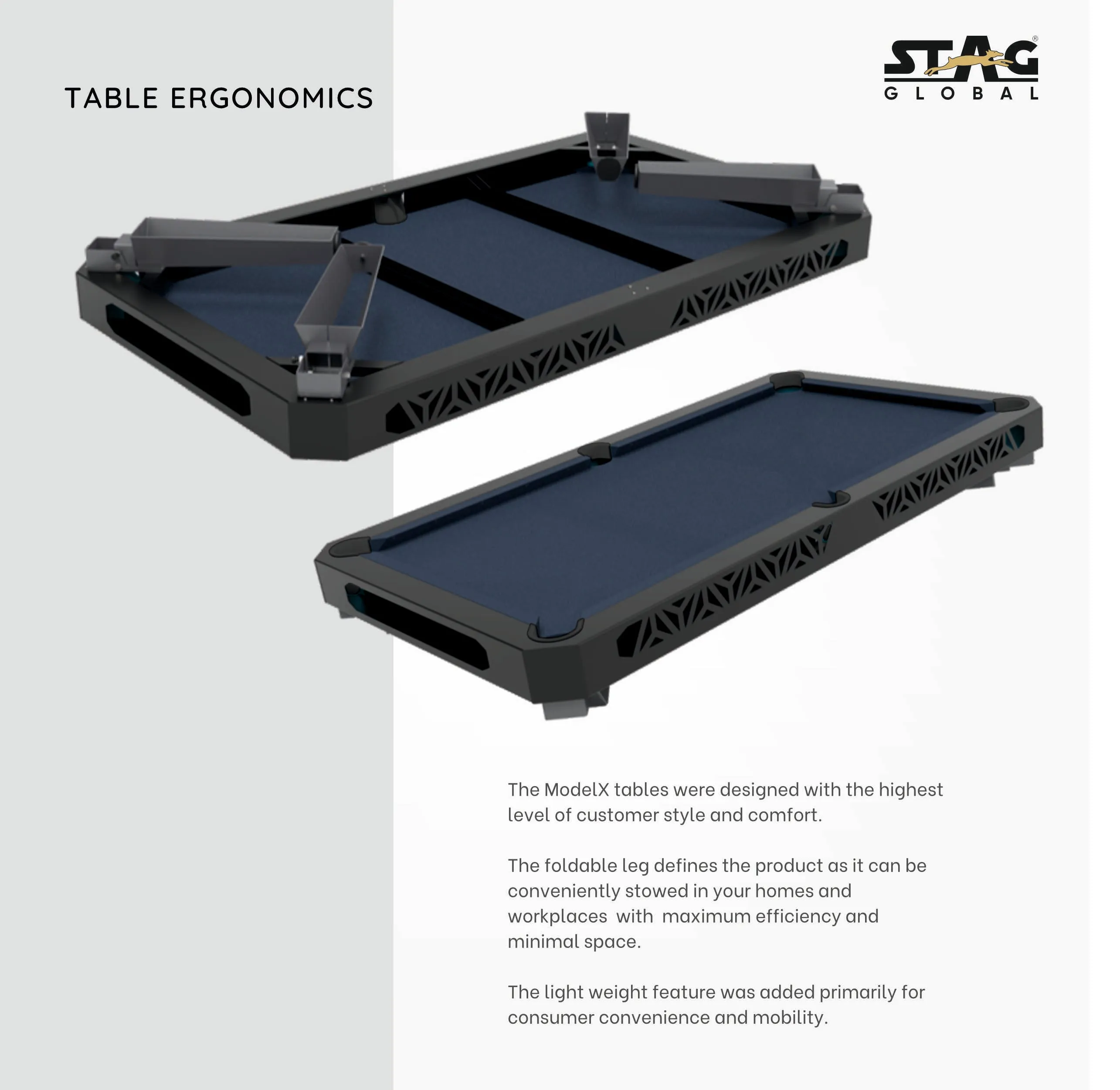 Stag Global Outdoor Pool Table Model X  || 7 feet x 3 feet || Wooden Table || All Accessories Included || Model X