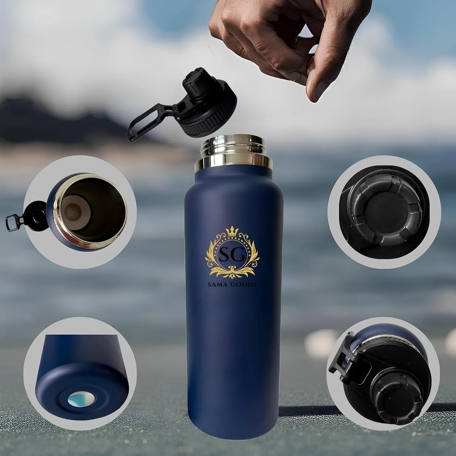 Stainless Steel Water Bottle | Leakproof, Durable & BPA-Free | Double-Wall Insulation for Hot & Cold Drinks | Wide Mouth, Perfect for Travel & Workouts