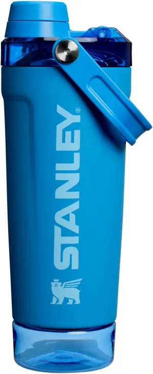 Stanley Activate Shaker Bottle 20 oz | Leakproof Insulated Stainless Steel Shaker Cup | Base Storage and Twist On Fast Flow Lid | Protein Shakes and Pre Workout Powder | BPA-Free | Azure