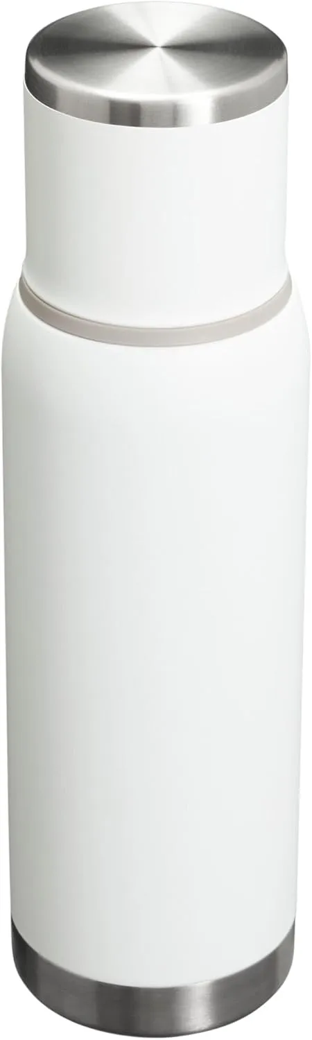 Stanley Adventure-To-Go Vacuum Bottle 1.1 qt | Wide Mouth with Leakproof Cup Lid | Keep Drinks Hot or Cold | Packable for Travel | Insulated Stainless Steel Thermos | BPA-Free | Frost