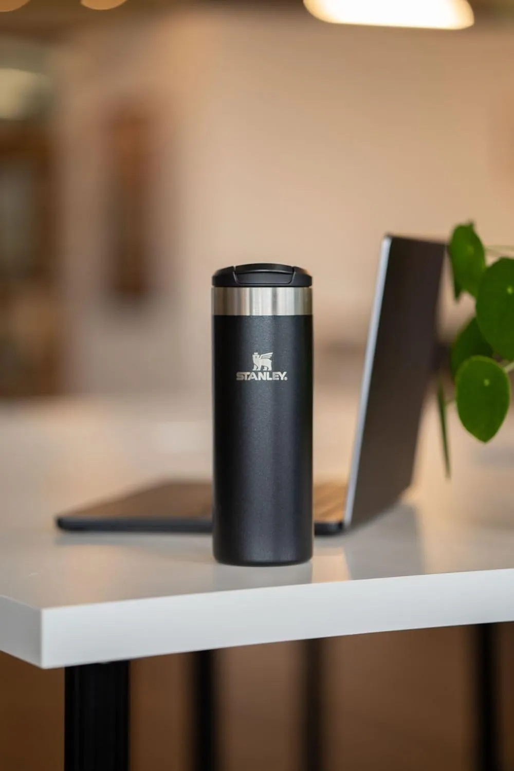 Stanley AeroLight Transit Bottle 16 oz | Locking Drink Through Lid | Leak Resistant Water Bottle or Coffee Travel Mug | Lightweight Insulated Stainless Steel | BPA-Free | Navy