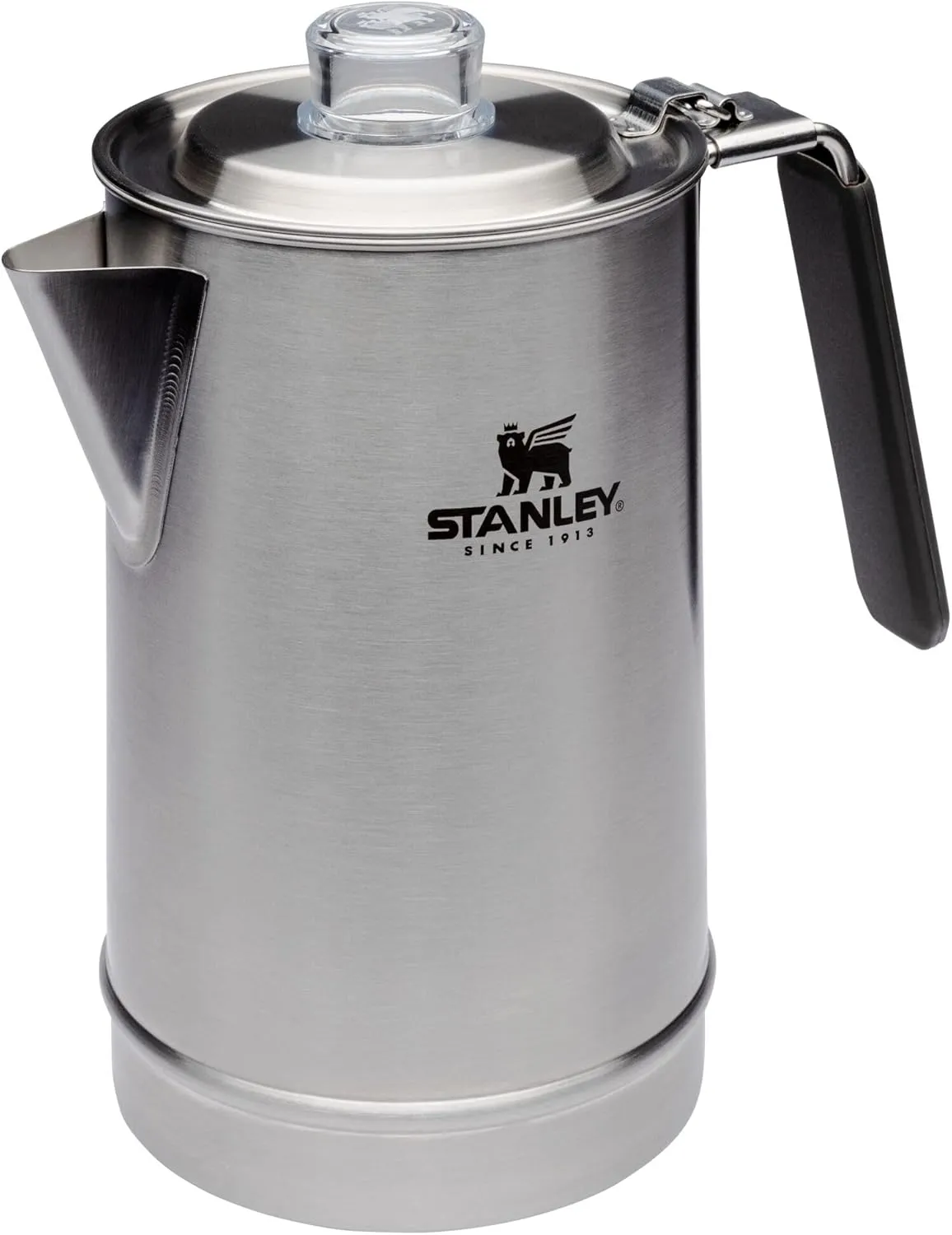 Stanley Coffee Percolator 1.1QT, Stainless Steel Wide Mouth Coffee Press,Large Capacity, Ergonomic Handle, Dishwasher Safe