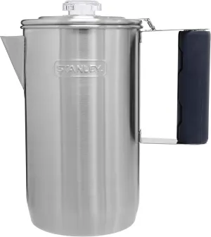 Stanley Coffee Percolator 1.1QT, Stainless Steel Wide Mouth Coffee Press,Large Capacity, Ergonomic Handle, Dishwasher Safe