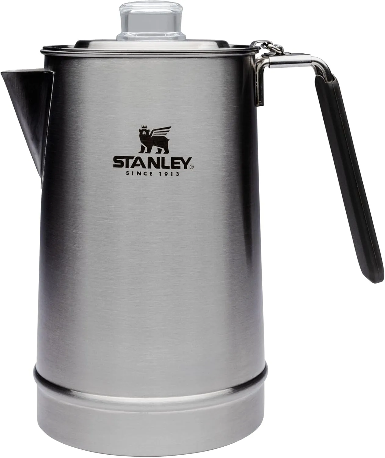 Stanley Coffee Percolator 1.1QT, Stainless Steel Wide Mouth Coffee Press,Large Capacity, Ergonomic Handle, Dishwasher Safe