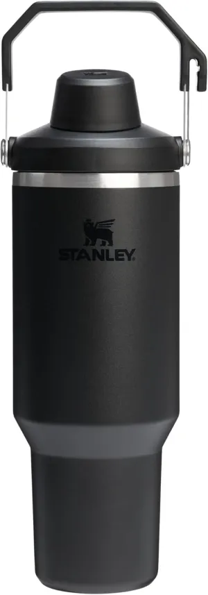Stanley IceFlow 2.0 Fast Flow Tumbler with Handle 40 oz | Twist On Angled Spout Lid | Leakproof Water Bottle | Insulated Stainless Steel | BPA-Free | Black 2.0