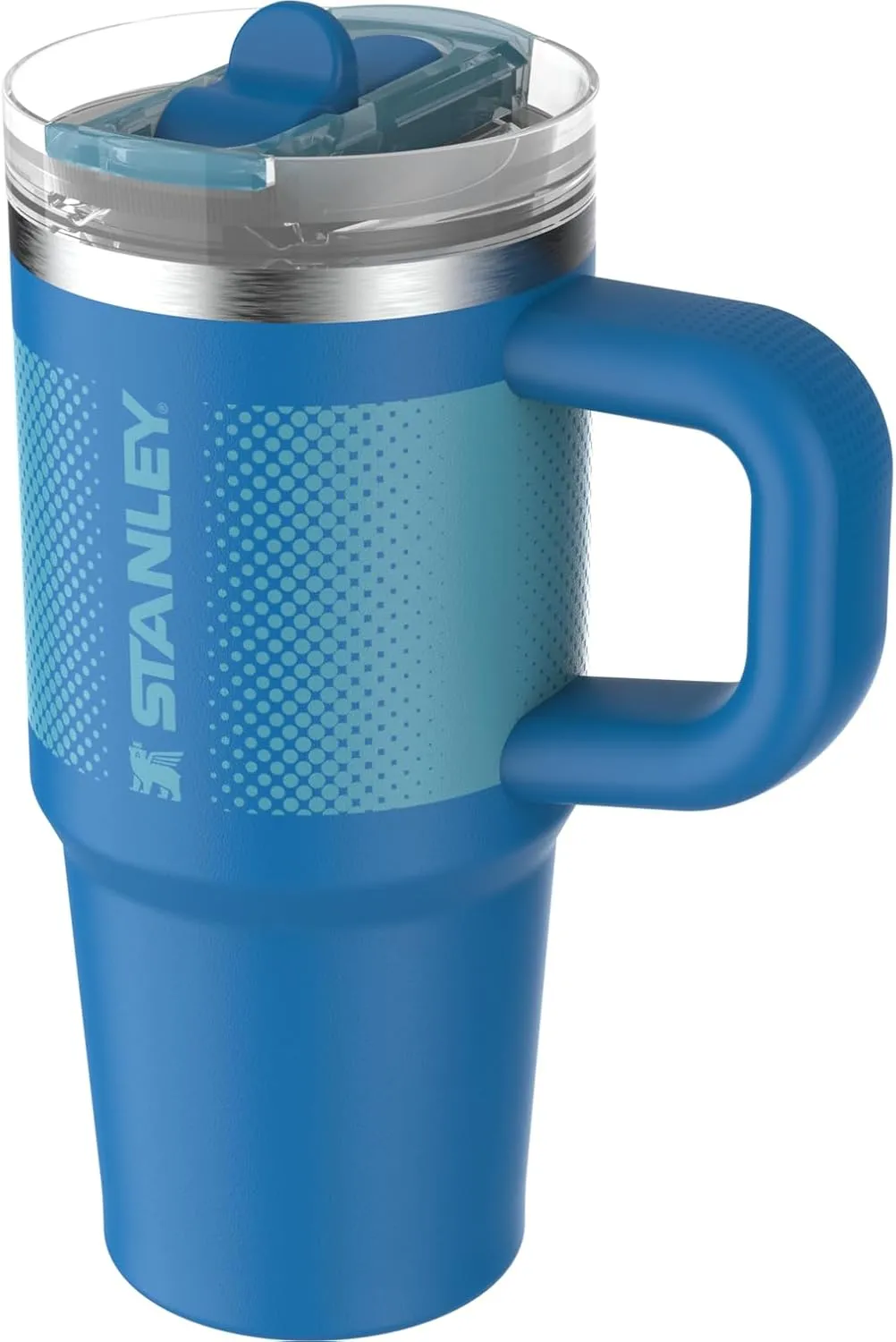 Stanley Quencher ProTour Flip Straw Tumbler with Leakproof Lid 14 oz | Built-In Straw and Handle | Cup Holder Compatible for Travel | Insulated Stainless Steel Cup | BPA-Free | Azure Fade