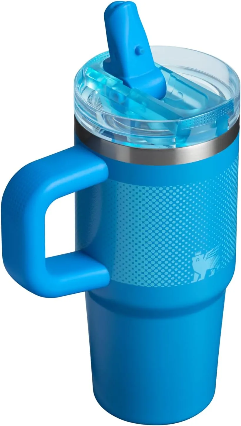 Stanley Quencher ProTour Flip Straw Tumbler with Leakproof Lid 14 oz | Built-In Straw and Handle | Cup Holder Compatible for Travel | Insulated Stainless Steel Cup | BPA-Free | Azure Fade