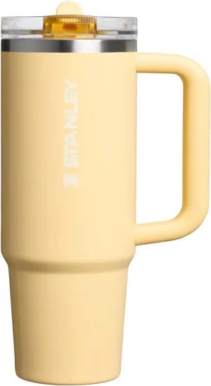 Stanley Quencher ProTour Flip Straw Tumbler with Leakproof Lid 30 oz | Built-In Straw and Handle | Cup Holder Compatible for Travel | Insulated Stainless Steel Cup | BPA-Free | Butter Gloss