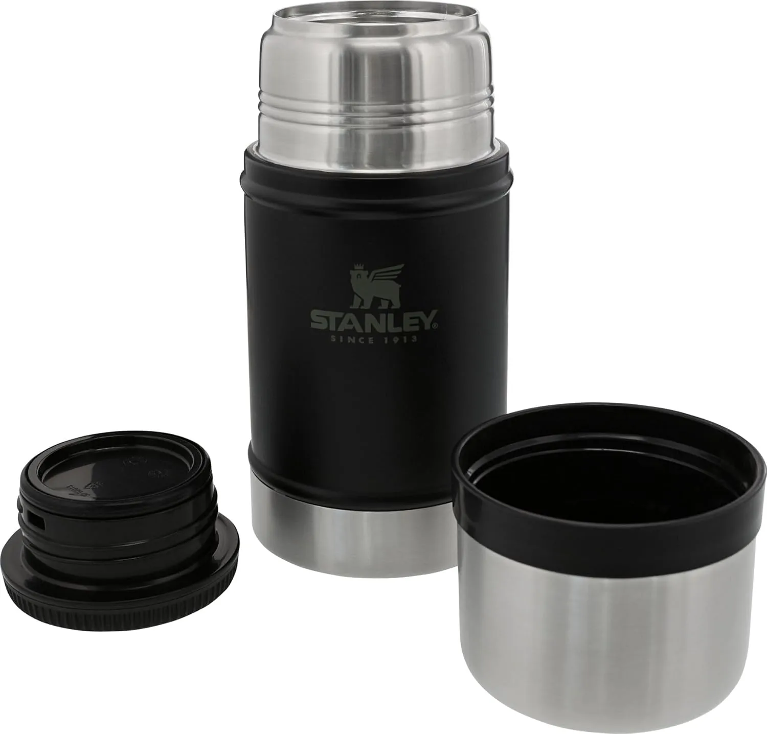 STANLEY Vacuum Insulated Large Food Jar, 18/8 Stainless Steel Food Jar for Cold and Hot Food, Soup Thermos with Leak Proof Lid Doubles as Cup, Wide Mouth Food Thermos
