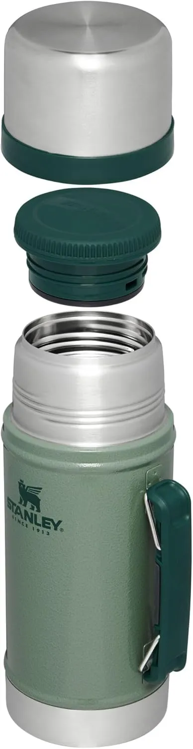 STANLEY Vacuum Insulated Large Food Jar, 18/8 Stainless Steel Food Jar for Cold and Hot Food, Soup Thermos with Leak Proof Lid Doubles as Cup, Wide Mouth Food Thermos
