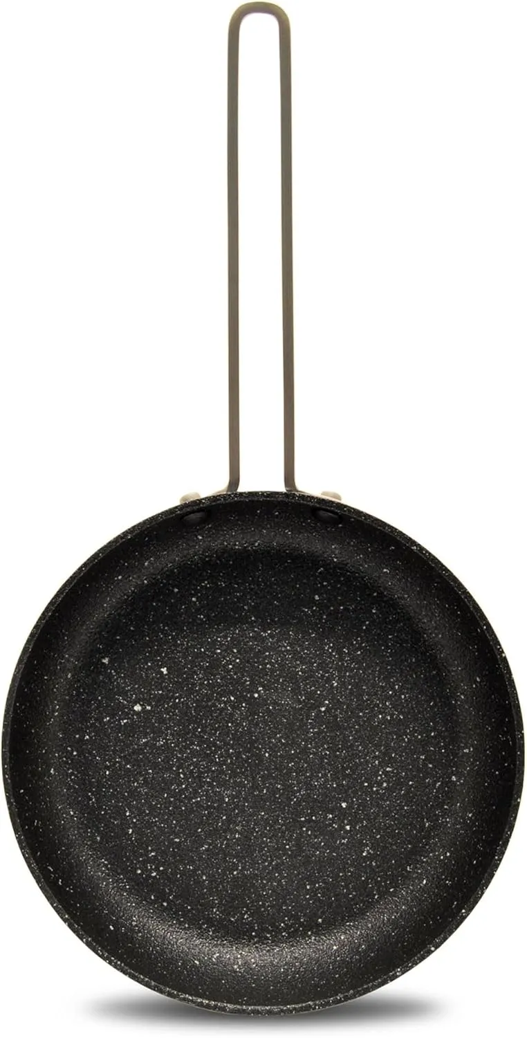Starfrit The Rock 16cm (6.5") Non-Stick Egg Fry Pan - Durable Forged Aluminum - Oven Safe - PFOA Free - Easy to Clean - Black