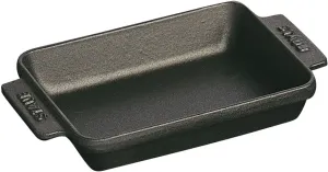 STAUB Mini Dish Rectangular 15 x 11 cm, Black