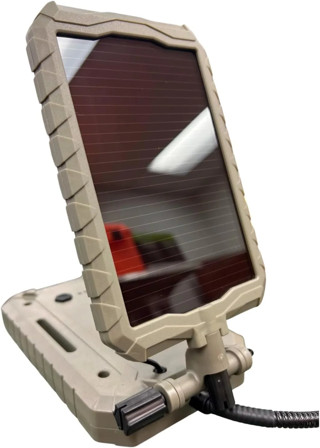 Stealth Cam Durable Sol-Pak Solar Battery Pack, 12V Solar Power Panel, Rechargeable Battery & 10ft Insulated Cable, Compatible with All Wireless/Cellular Trail Cameras - 3000 mAh