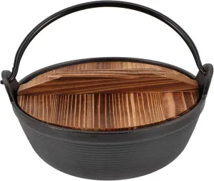 Stew Pot Cast Iron Saucepan Soup Pot Handle Uncoated Cookware for Outdoor Cooking Household Use