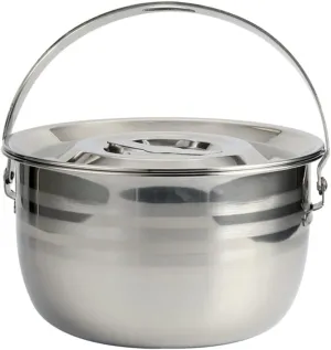 STOBAZA Non-stick Pot for Home Portable Soup Pot Stew Camping Kitchen Cookware Steel Camping Hanging