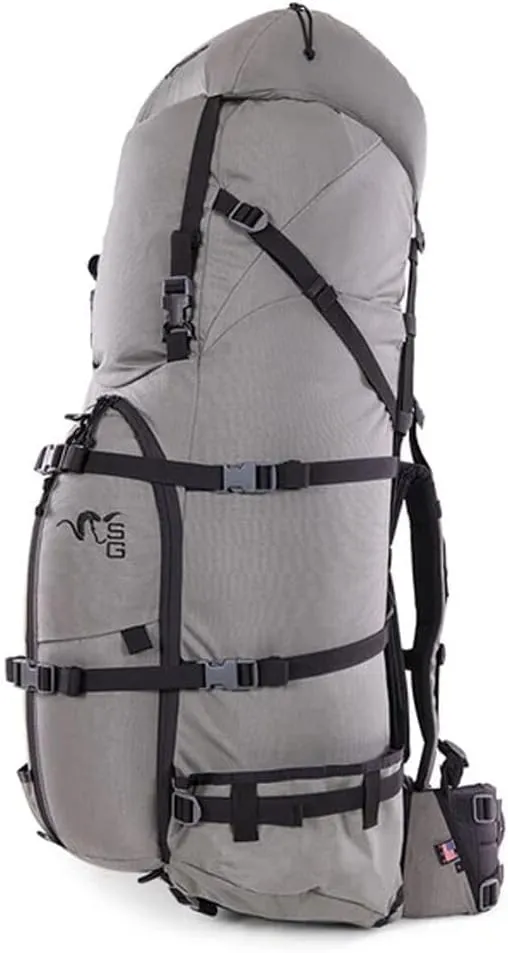 Stone Glacier Sky Guide 7900 Pack with Krux Frame, 7900 Cubic Inches, Foliage, Medium, Heavy-Duty YKK Zippers, 150  lb Load, Made in USA (50146-FG-M)