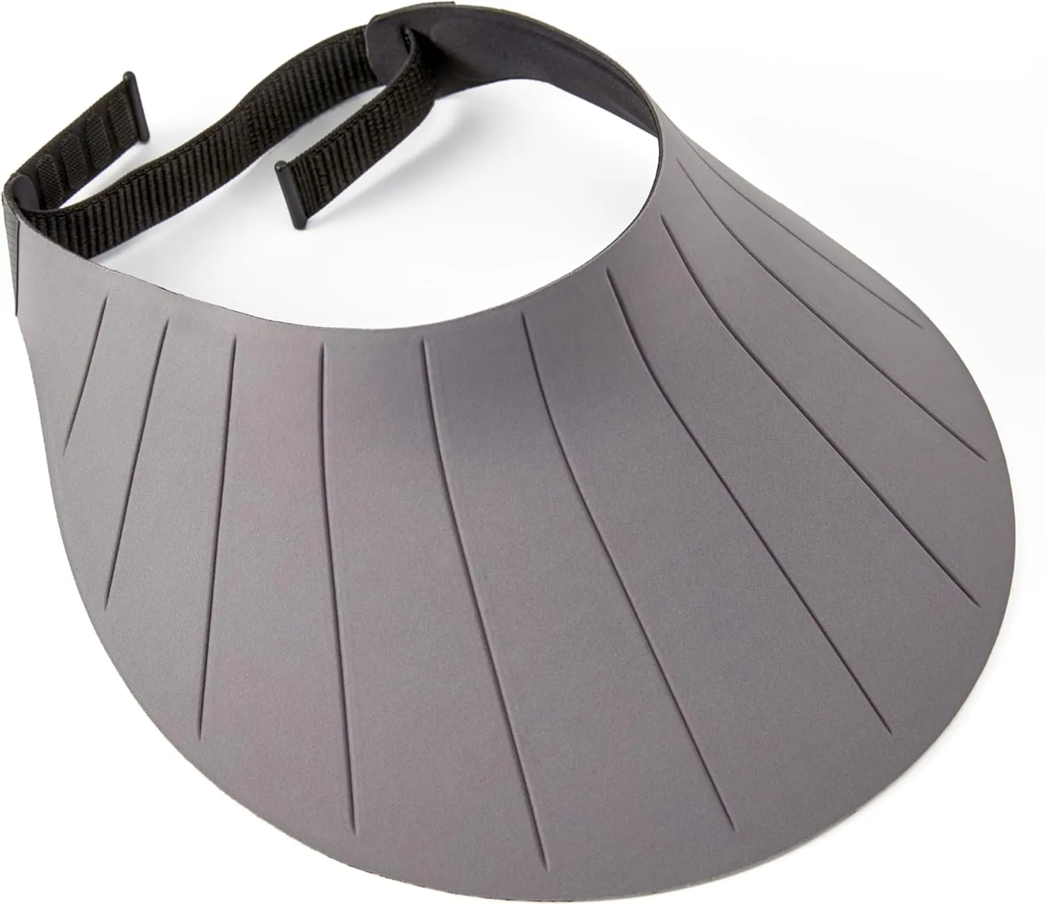 Sun Visor Hat for Women & Men 4" Wide Brim Golf Beach Simplicity Foldable Roll-up Ponytail Hat with Hook & Loop Closure