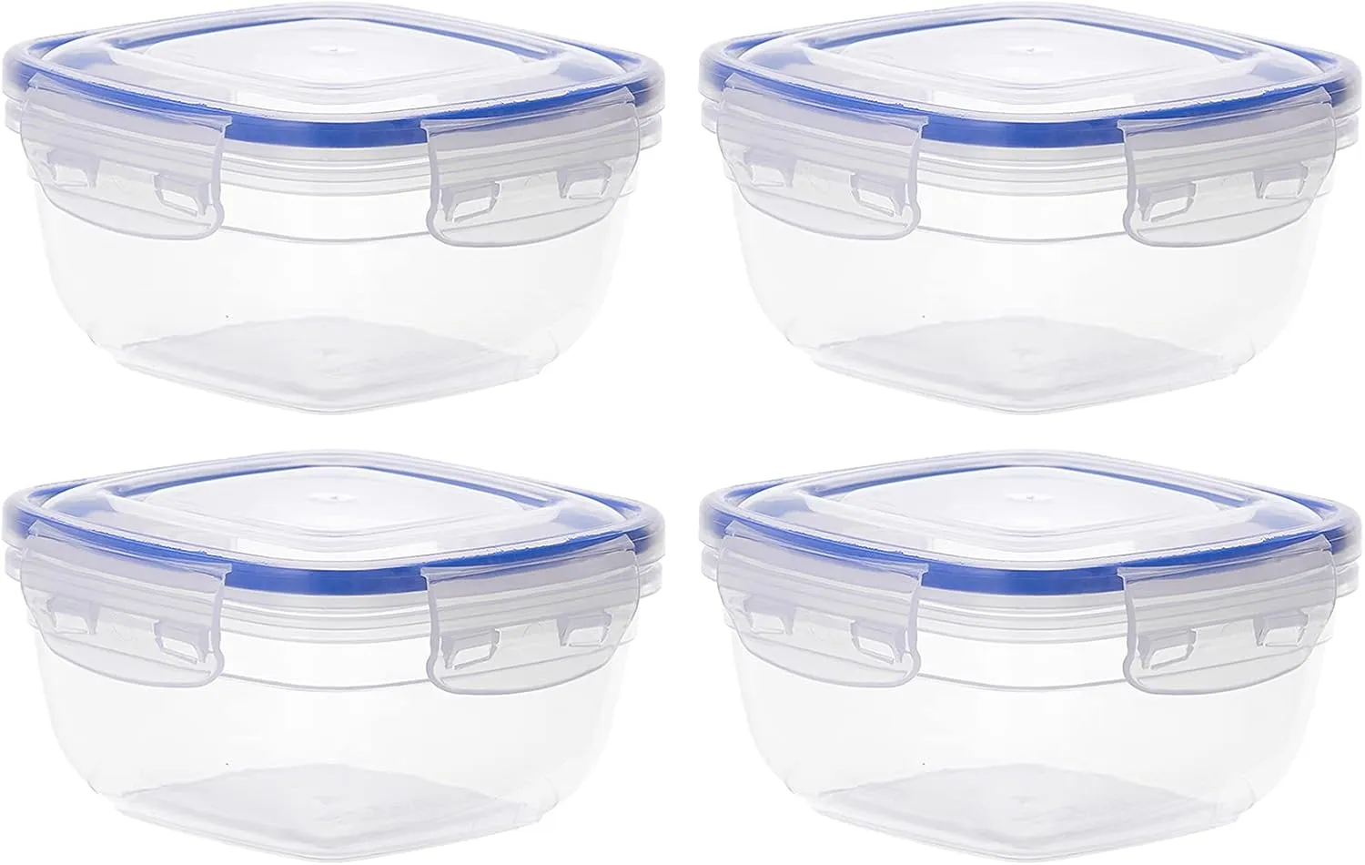 Superio Airtight Food Storage Containers with Leakproof Lids (4 Pack)- 10 Cup, 80 Oz- BPA Free Sealed Containers- Microwave, Dishwasher and Freezer Safe (2.5 Quart)