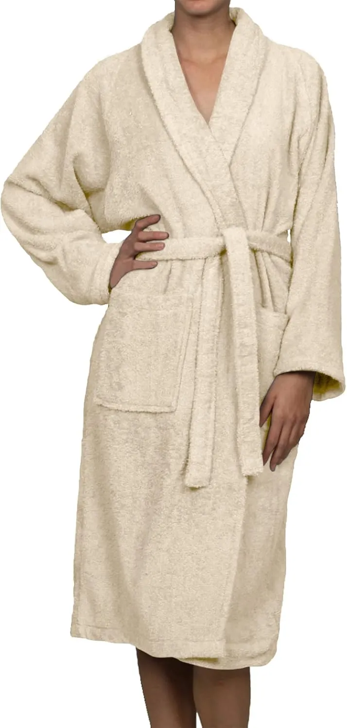 Superior Cotton Unisex Terry Robe, Soft And Absorbent Robes For Men And Women, Bathroom Accessories