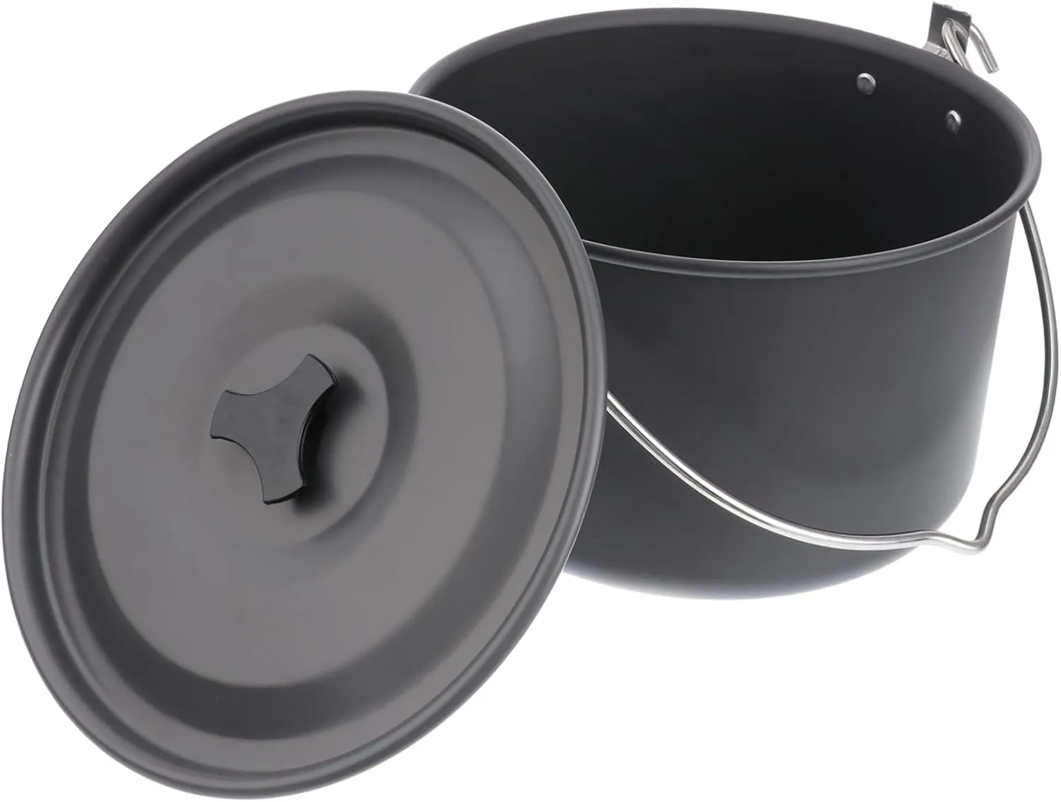 SUPVOX Outdoor Aluminum Pot 4l Camping Cookware Portable Grill Camping Backpacking Cookware Set Picnic Cooking Device