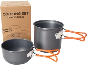 SUPVOX Portable Pot for Camping Picnic Non-Stick Outdoor Cookware Set Cooking Pot Camp Cooking
