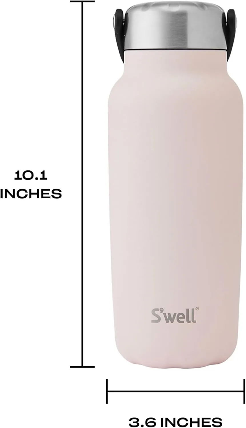 S'well Recycled Stainless Steel Explorer with Insulated Lid and Handle, 32oz, Himalayan Salt, Triple Layered Vacuum Insulated Containers Keeps Drinks Cold for 42 Hours and Hot for 10