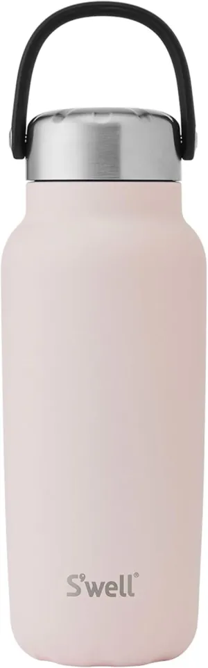 S'well Recycled Stainless Steel Explorer with Insulated Lid and Handle, 32oz, Himalayan Salt, Triple Layered Vacuum Insulated Containers Keeps Drinks Cold for 42 Hours and Hot for 10